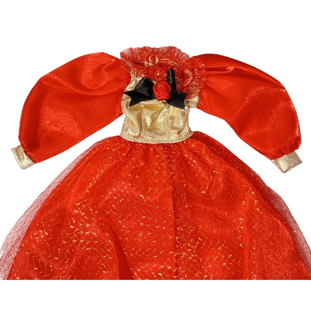 Barbie #68607 Starlight Splendor Red‎ Gold Dress Ball Gown Long 1996 Mattel - Picture 3 of 5